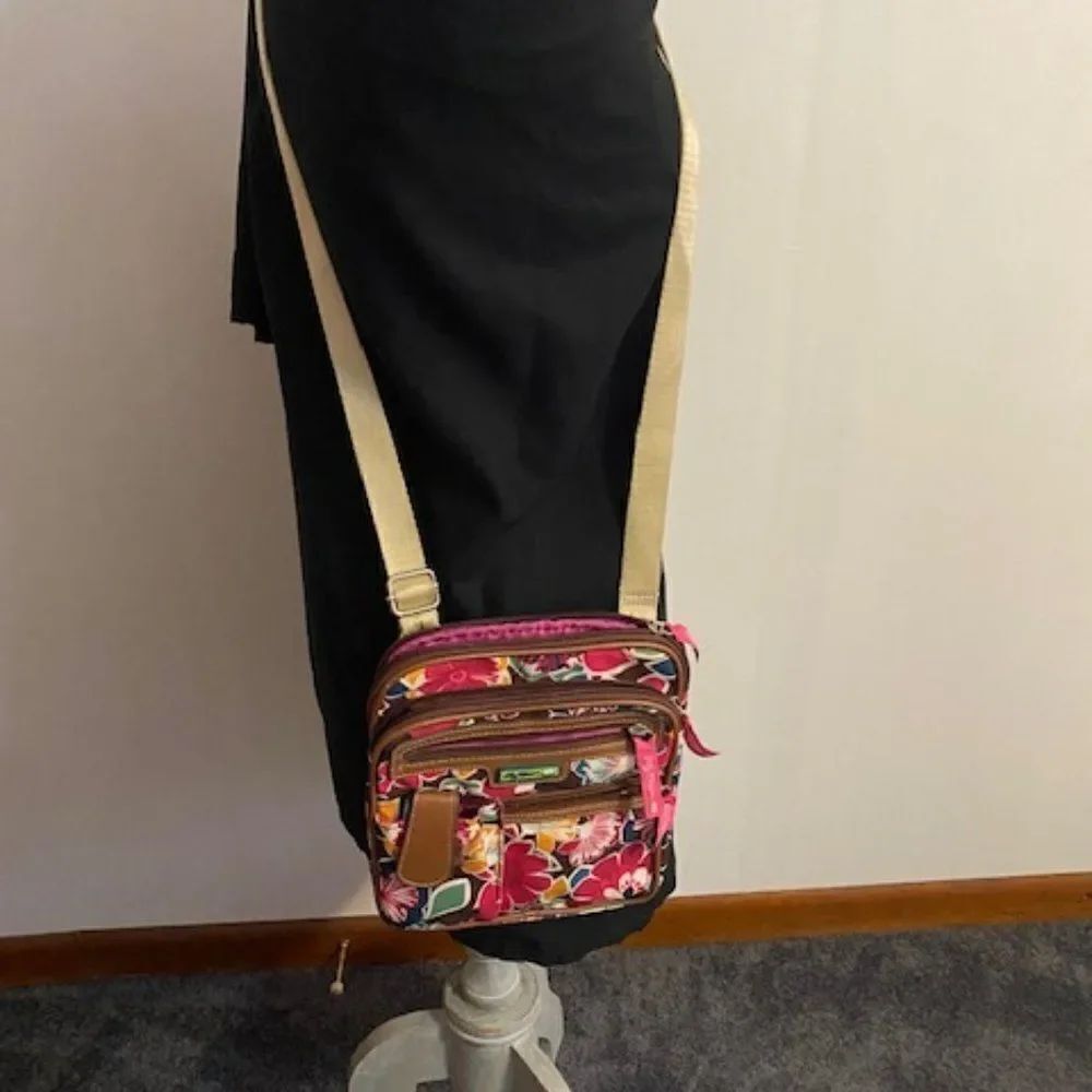 Lily Bloom ECO Friendly Floral Print Messenger Crossbody bag